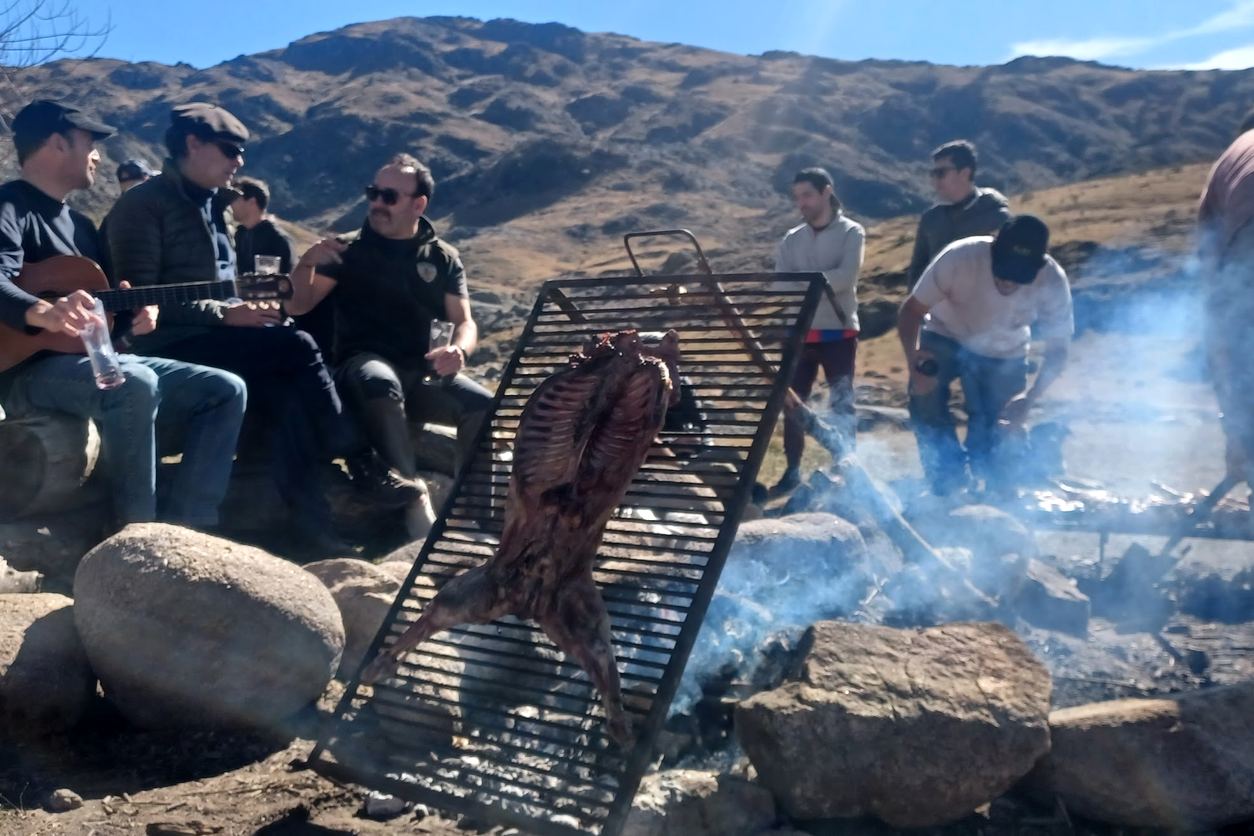Costillar al fuego